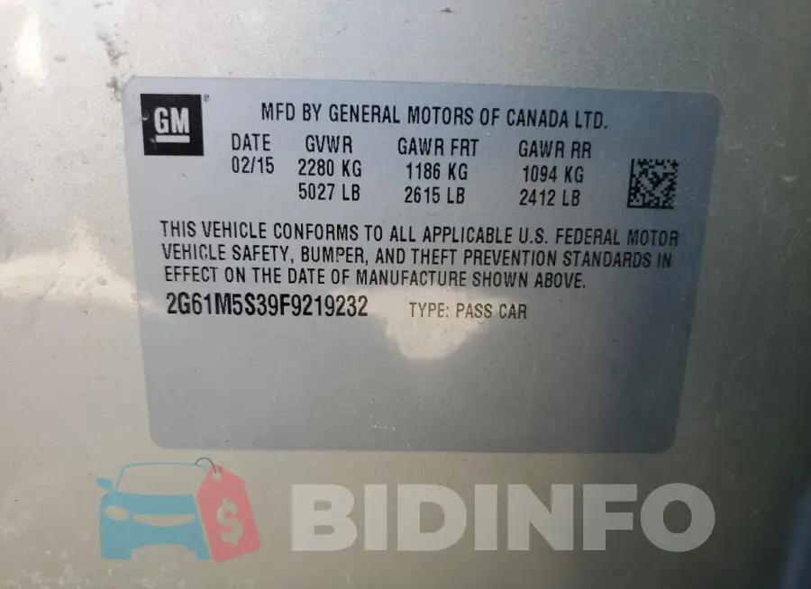 2G61M5S39F9219232 Photo# 12