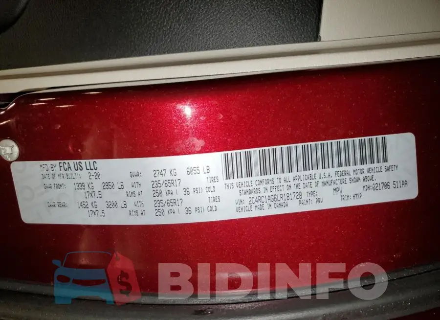 2C4RC1AG6LR181728 Photo# 13