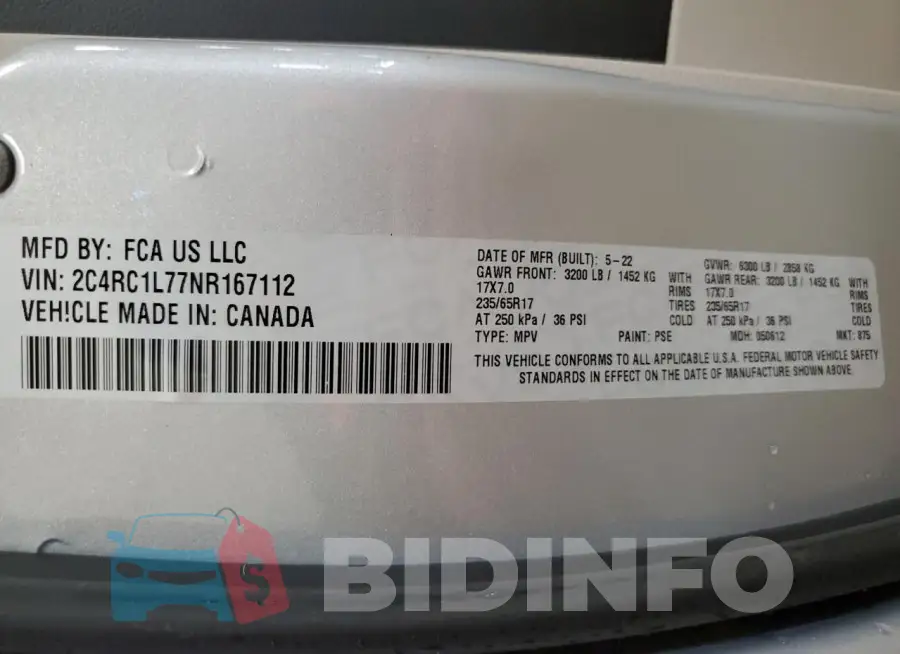2C4RC1L77NR167112 Photo# 13