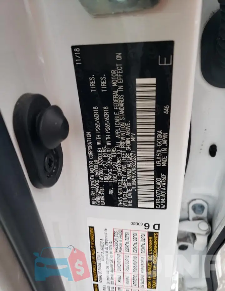 JTJBM7FX7K5222371 Photo# 13