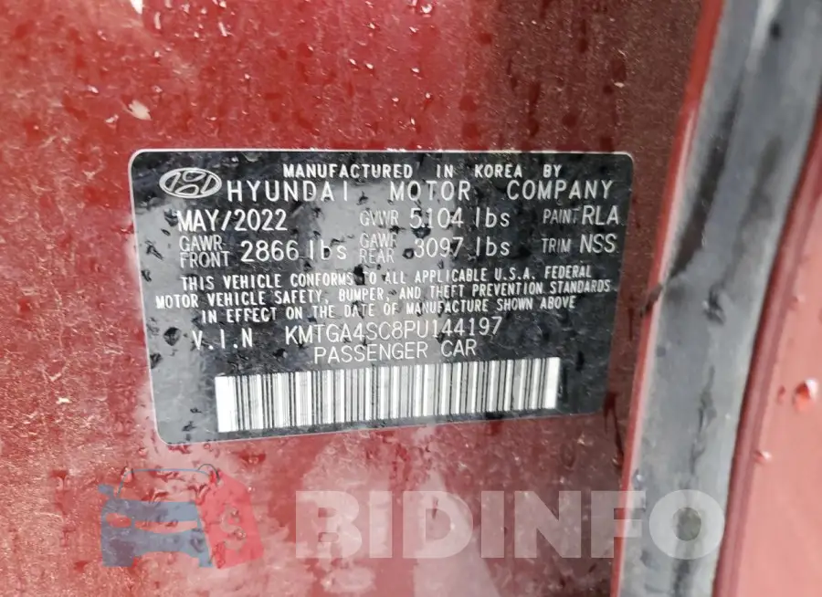KMTGA4SC8PU144197 Photo# 12
