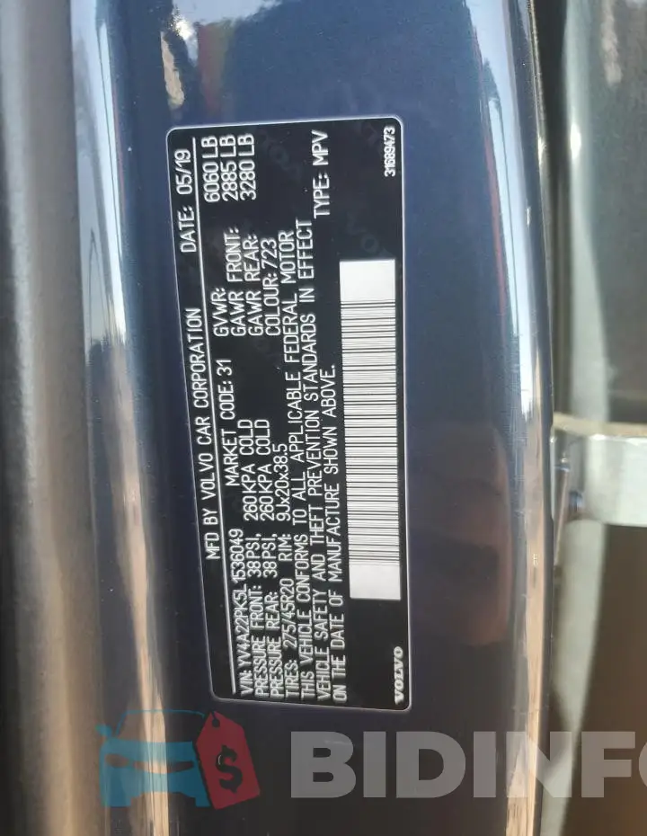 YV4A22PK5L1536049 Photo# 13