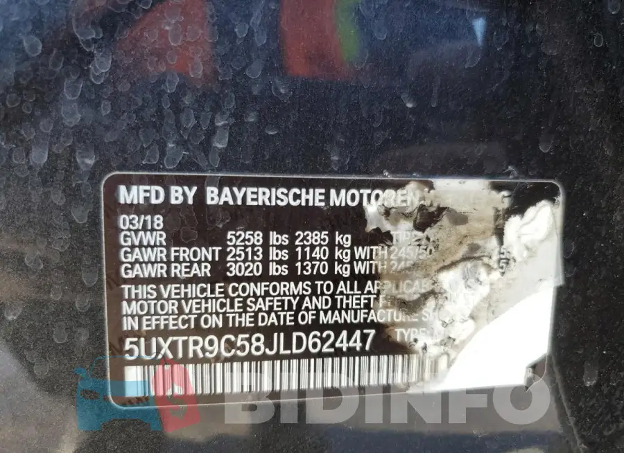 5UXTR9C58JLD62447 Photo# 14