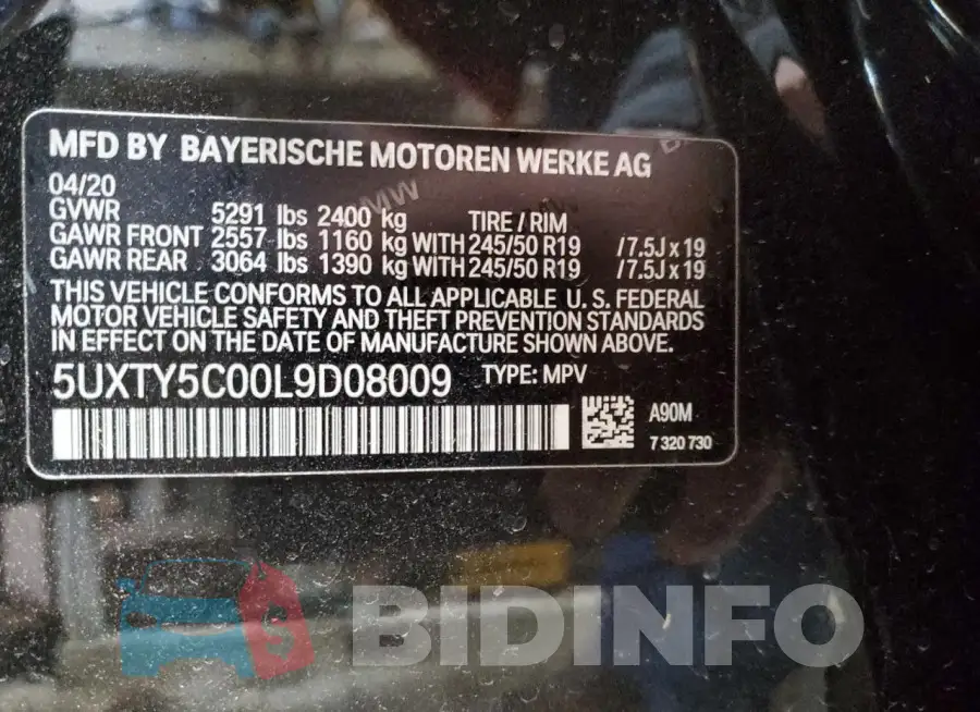 5UXTY5C00L9D08009 Photo# 12