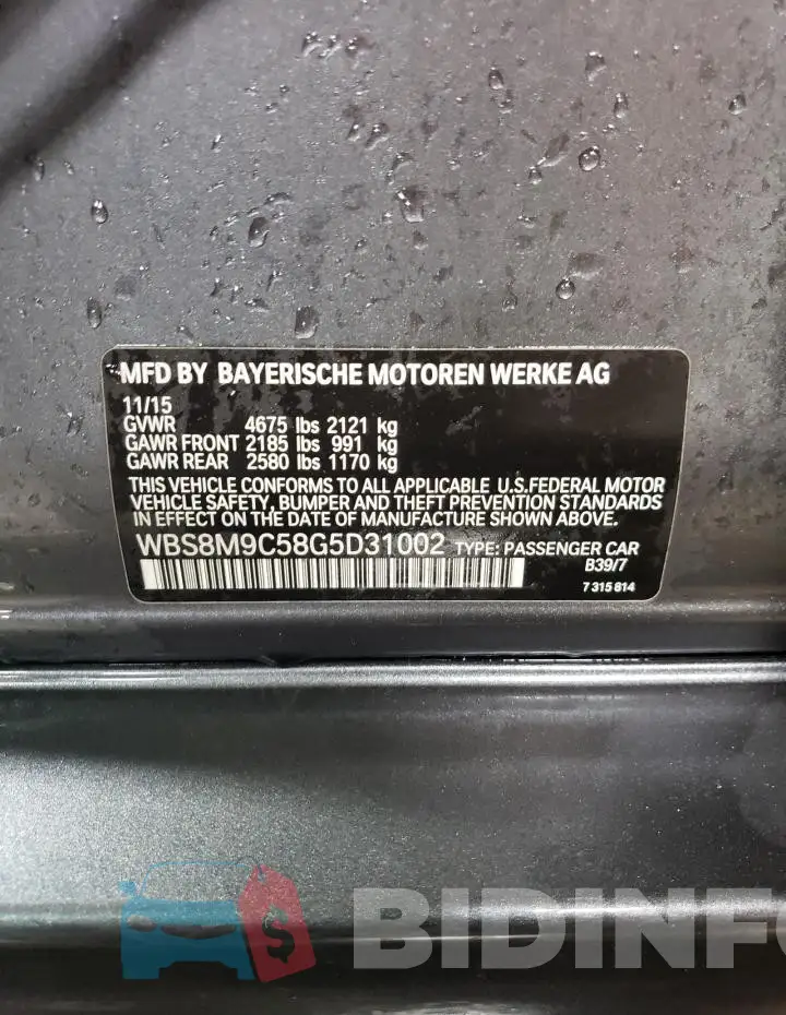WBS8M9C58G5D31002 Photo# 12