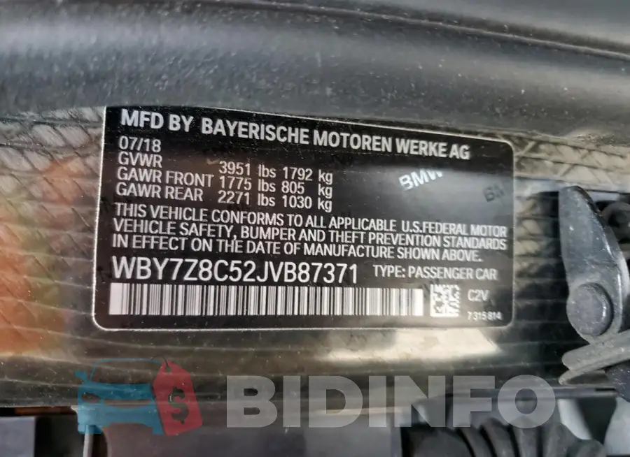 WBY7Z8C52JVB87371 Photo# 13