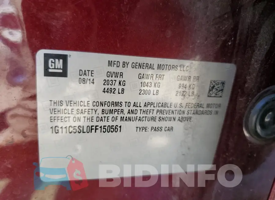 1G11C5SL0FF150561 Photo# 12