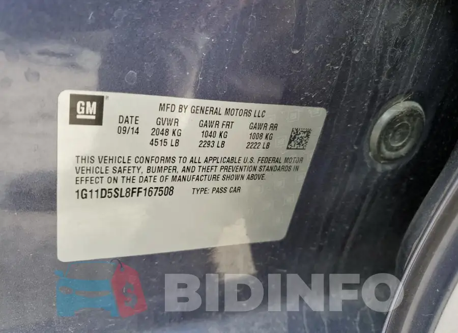 1G11D5SL8FF167508 Photo# 12