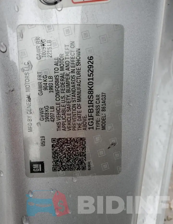 1G1FB1RS8K0152926 Photo# 10