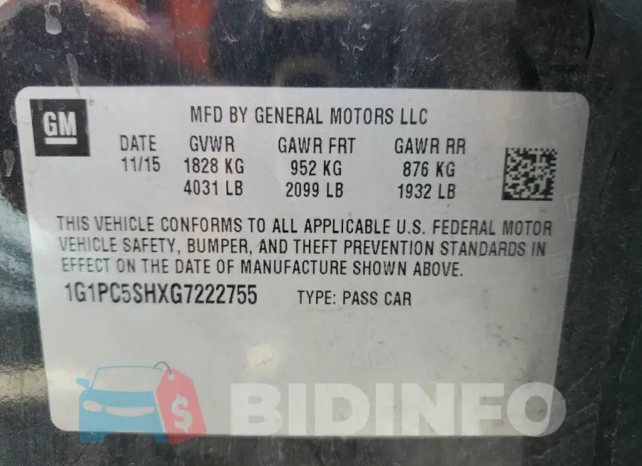 1G1PC5SHXG7222755 Photo# 12