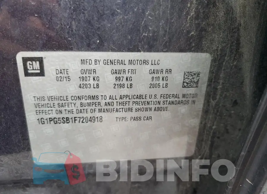 1G1PG5SB1F7204918 Photo# 12
