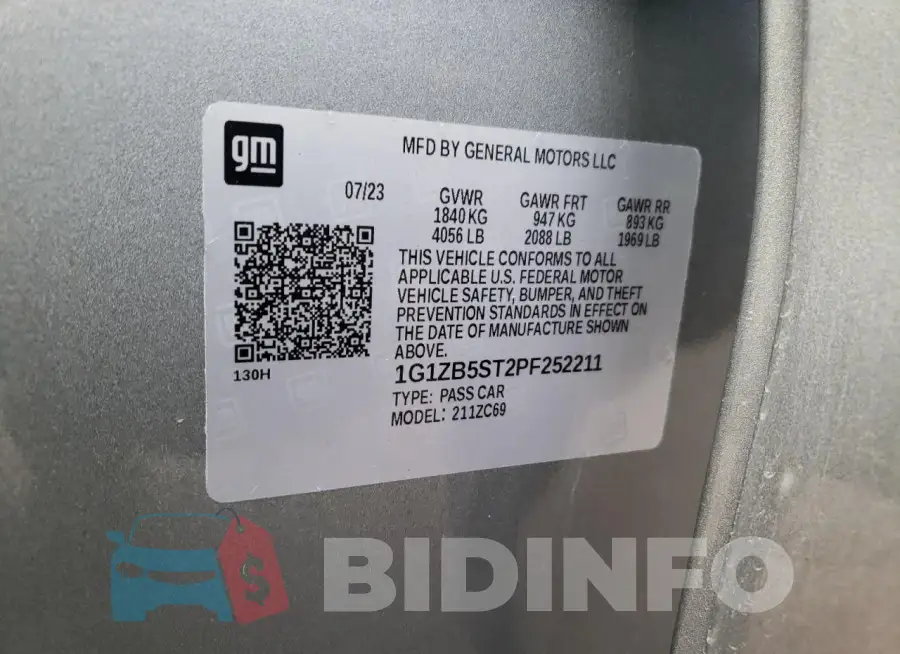 1G1ZB5ST2PF252211 Photo# 12