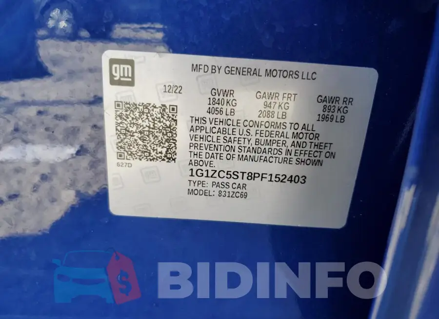 1G1ZC5ST8PF152403 Photo# 12