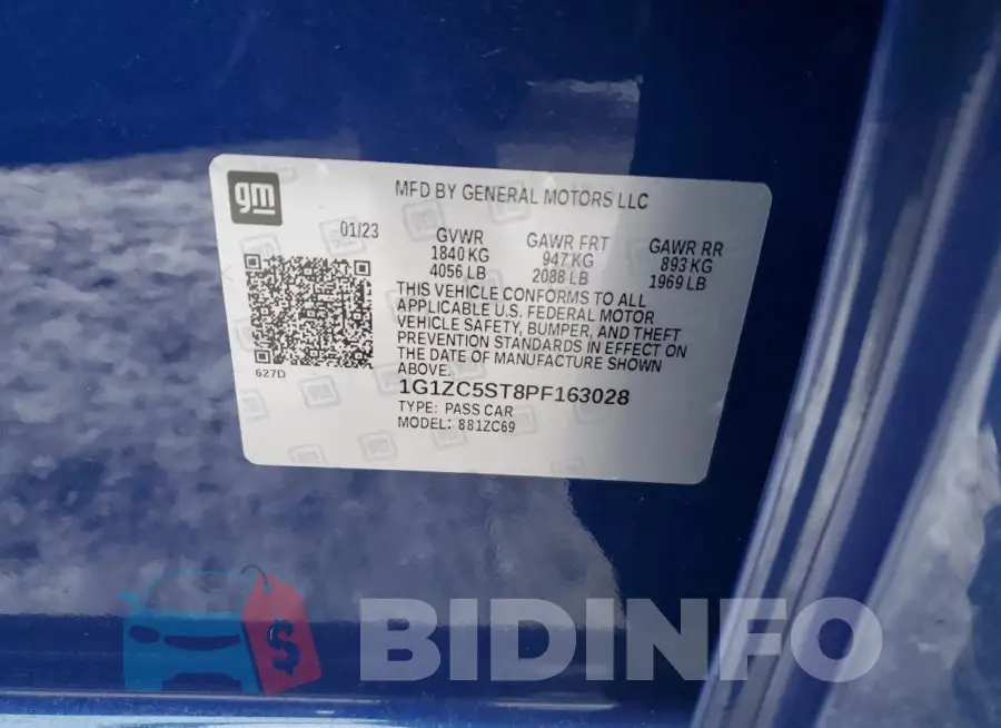 1G1ZC5ST8PF163028 Photo# 12