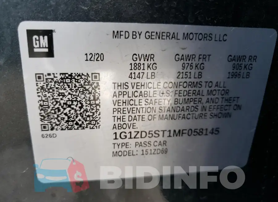 1G1ZD5ST1MF058145 Photo# 12