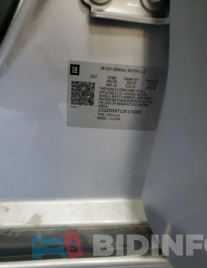 1G1ZD5ST2JF171081 Photo# 12