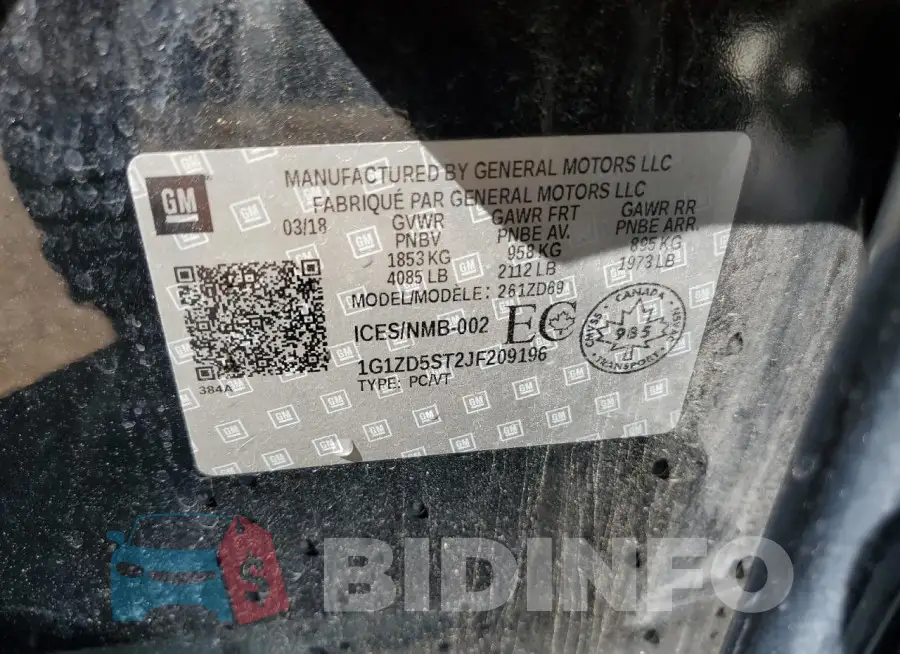 1G1ZD5ST2JF209196 Photo# 12