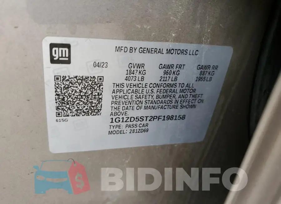 1G1ZD5ST2PF198158 Photo# 12