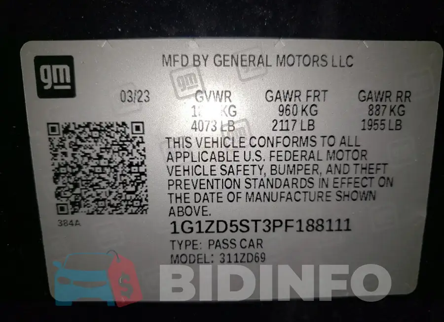 1G1ZD5ST3PF188111 Photo# 12