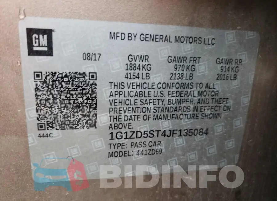 1G1ZD5ST4JF135084 Photo# 12