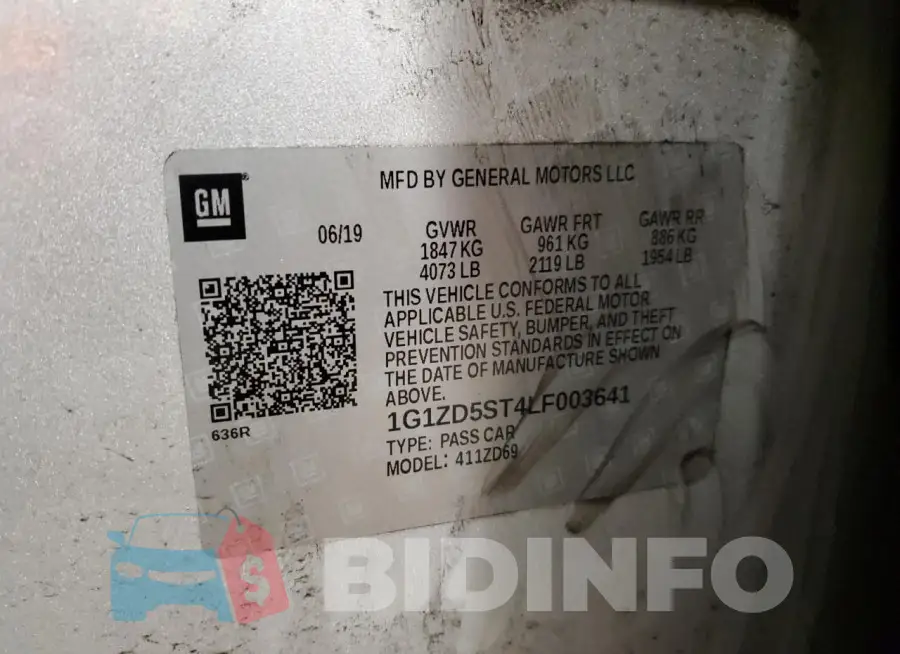 1G1ZD5ST4LF003641 Photo# 13