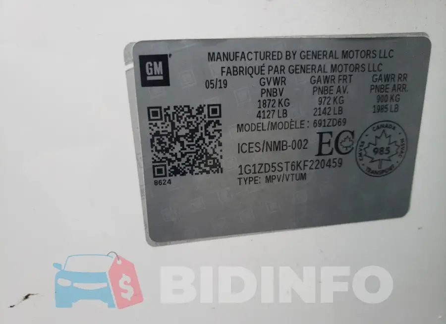 1G1ZD5ST6KF220459 Photo# 12