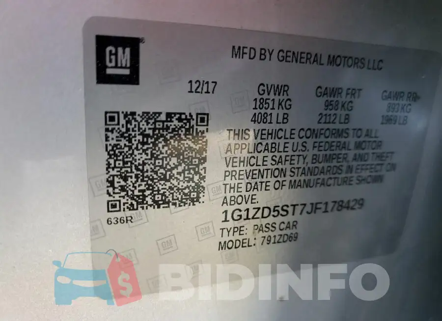 1G1ZD5ST7JF178429 Photo# 12