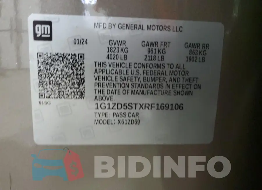 1G1ZD5STXRF169106 Photo# 12