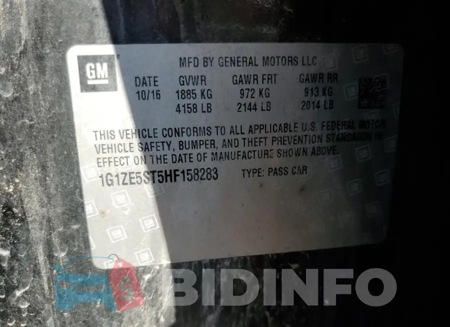 1G1ZE5ST5HF158283 Photo# 13