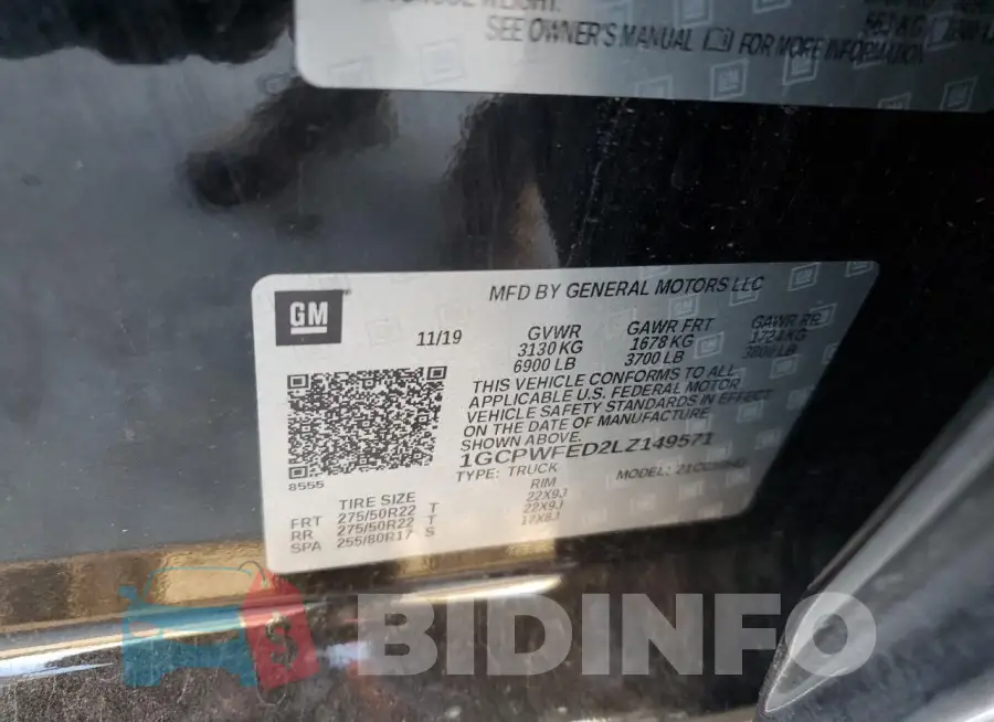 1GCPWFED2LZ149571 Photo# 12