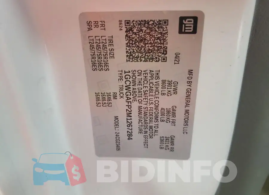 1GCWGAFP2M1267284 Photo# 13