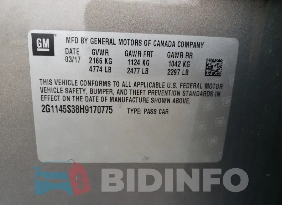 2G1145S38H9170775 Photo# 12