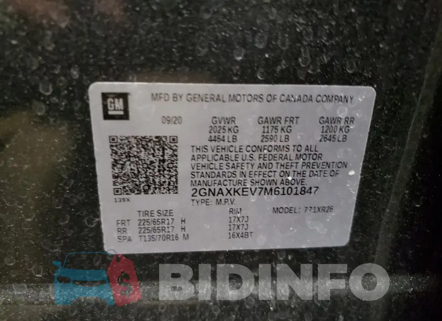 2GNAXKEV7M6101847 Photo# 13