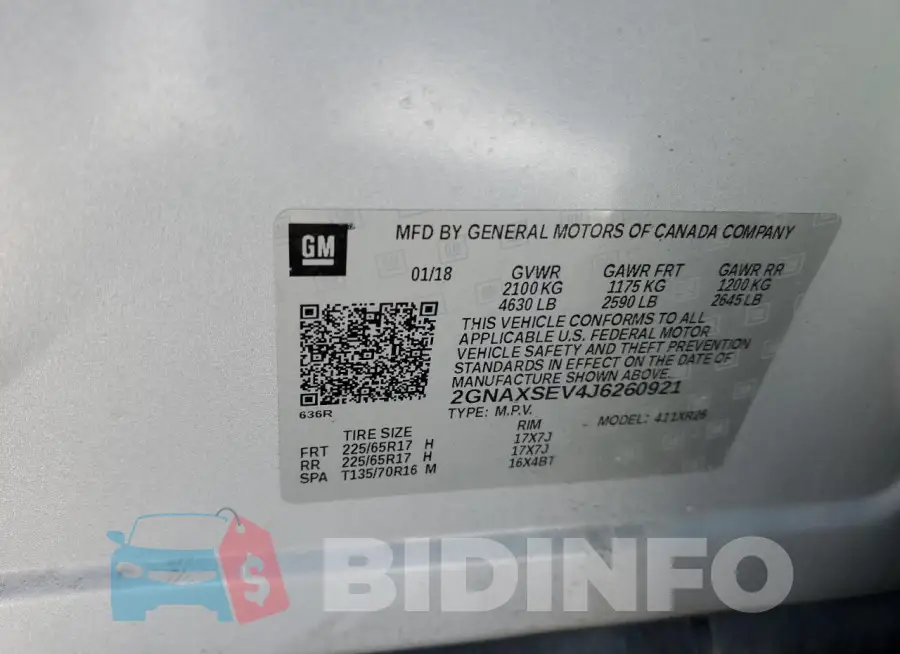 2GNAXSEV4J6260921 Photo# 13