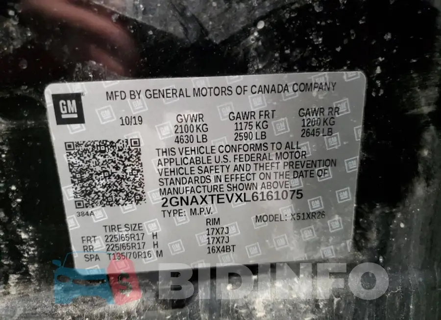 2GNAXTEVXL6161075 Photo# 13