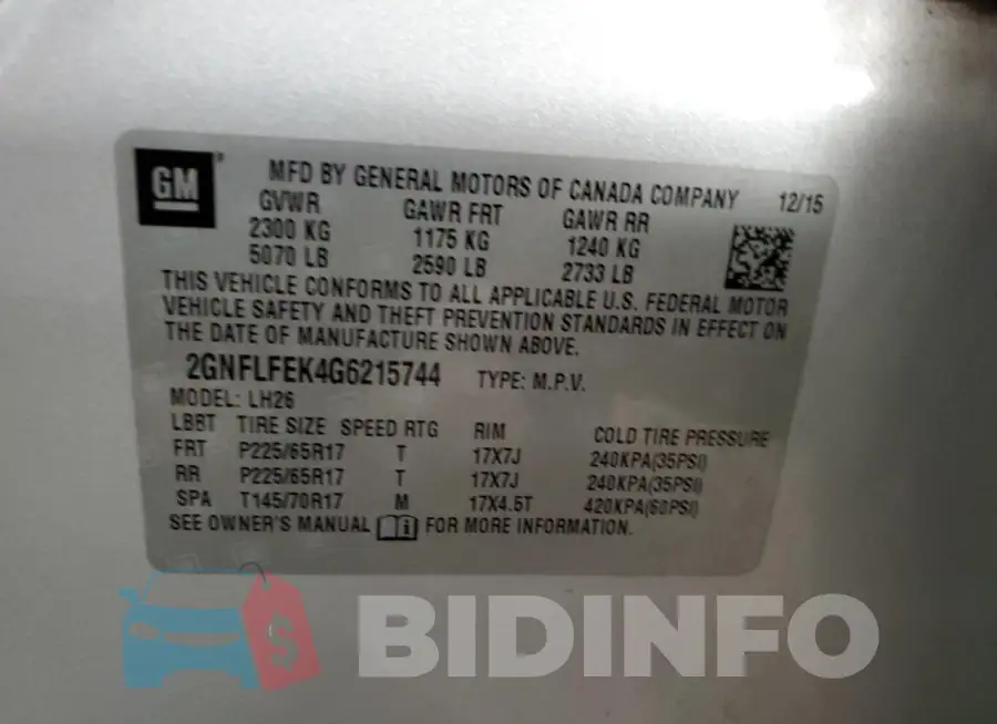 2GNFLFEK4G6215744 Photo# 12