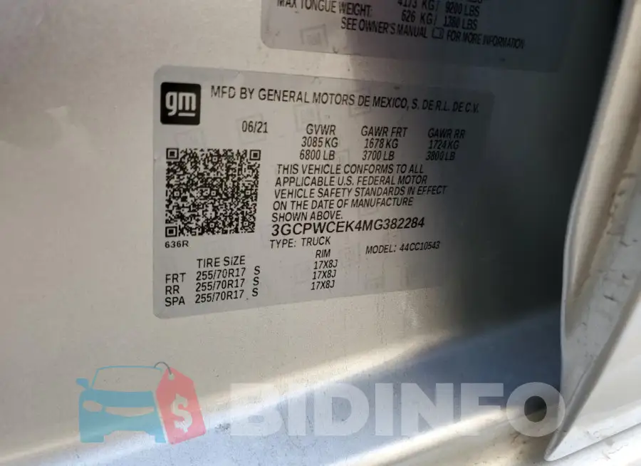 3GCPWCEK4MG382284 Photo# 12