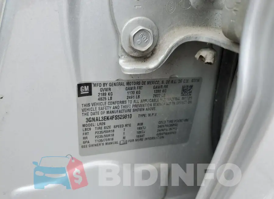3GNAL3EK4FS529810 Photo# 14