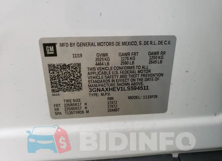 3GNAXHEV1LS594511 Photo# 13