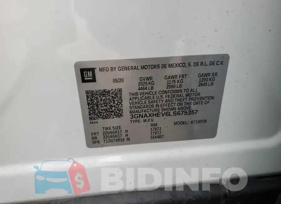 3GNAXHEV6LS675357 Photo# 13