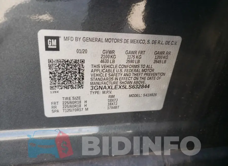 3GNAXLEX5LS632844 Photo# 13
