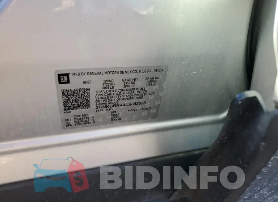 3GNKBBRA4LS683528 Photo# 12
