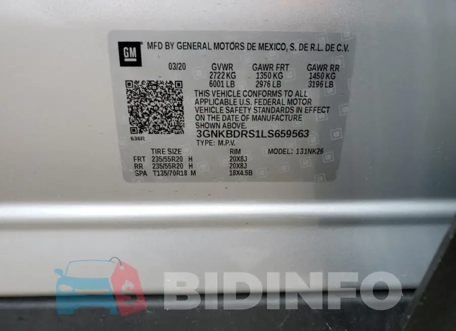 3GNKBDRS1LS659563 Photo# 12