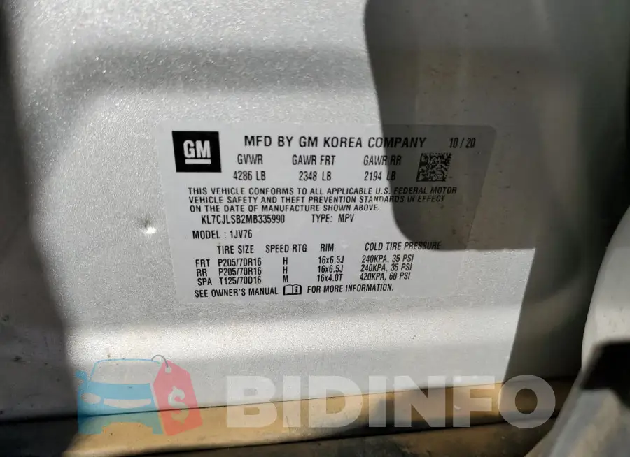 KL7CJLSB2MB335990 Photo# 13