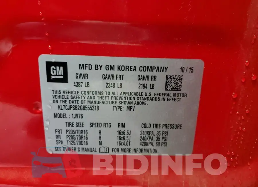 KL7CJPSB2GB555318 Photo# 12