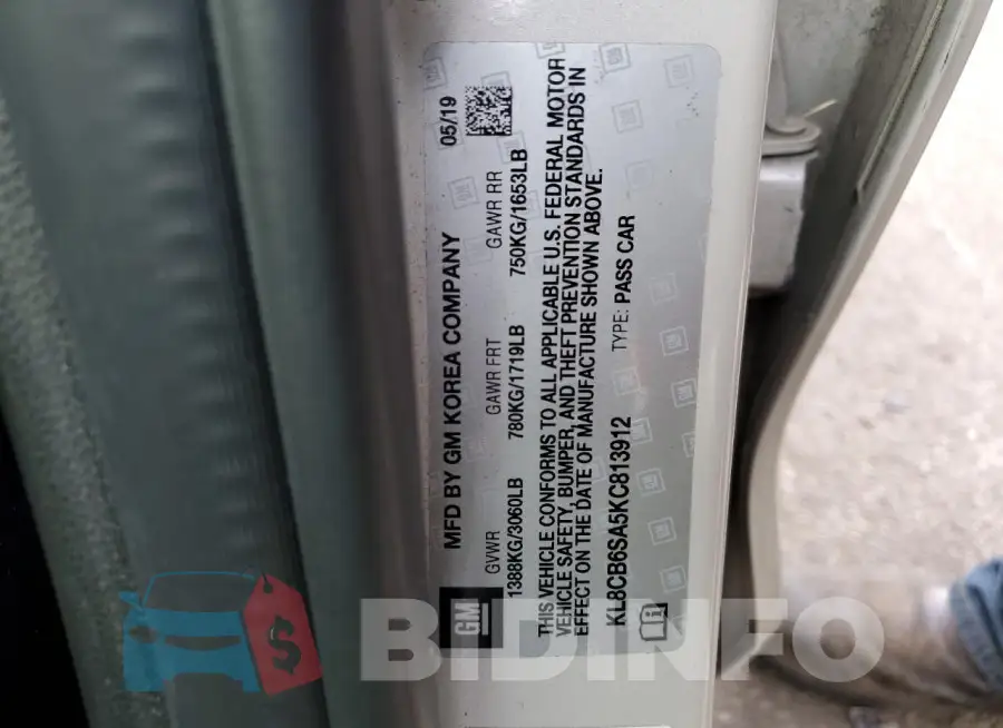 KL8CB6SA5KC813912 Photo# 12