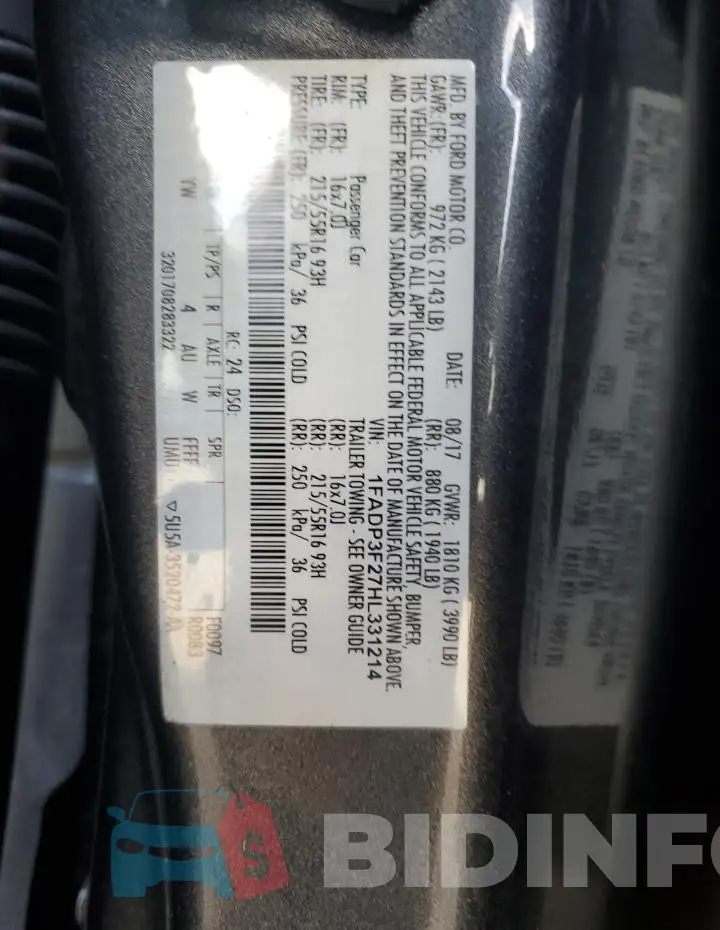1FADP3F27HL331214 Photo# 12