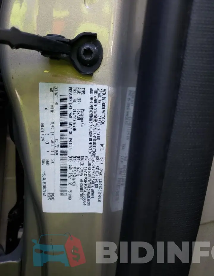 1FADP3KE3GL258664 Photo# 12