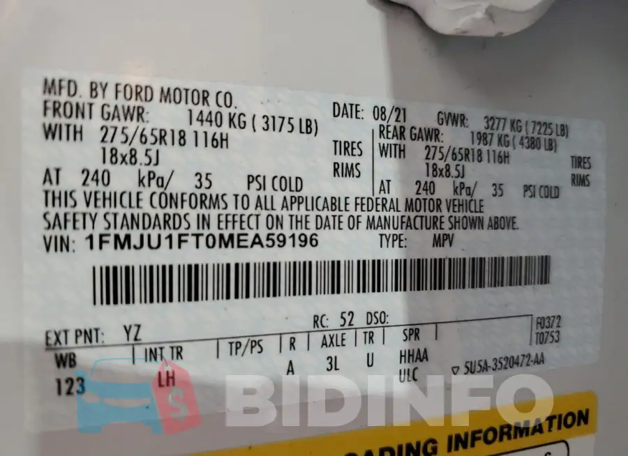 1FMJU1FT0MEA59196 Photo# 14