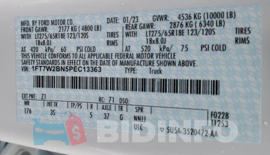 1FT7W2BN5PEC13363 Photo# 12